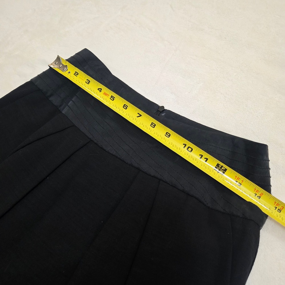 Hugo Boss Orange Baslva-W Black Pleated Mini Skirt Quilted Waistband Size 6 US - Picture 5 of 16